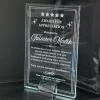 Corporate Glass and Metal Value Achievement Award Trophy Engraved