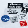 Please Ring Bell Sign Door Laser Engraved Sign round 50mm diameter